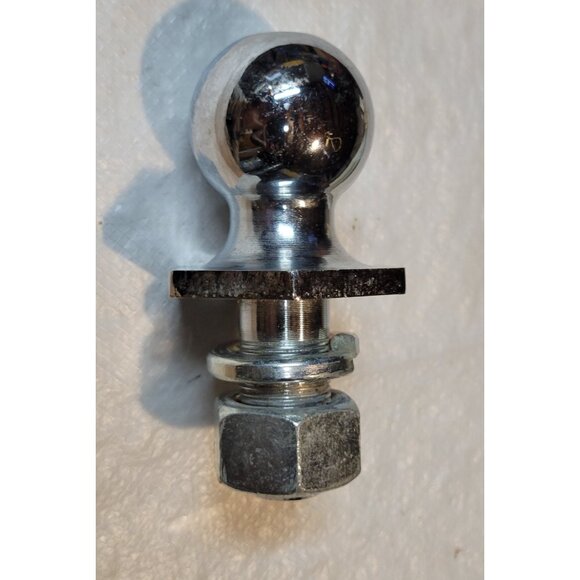CTP  2" Trailer Hitch Ball Chrome 6000lbs B01Q with washer and nut - Picture 1 of 7